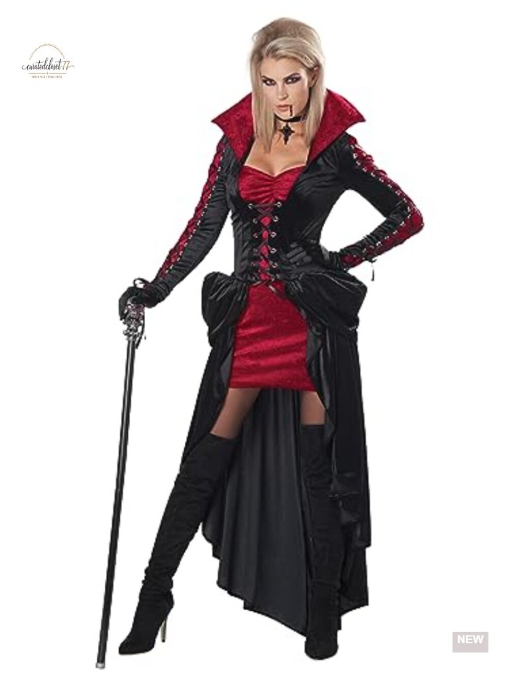 Women's Bloodthirsty Vixen Adult Halloween Costume Includes Dress & Jacket